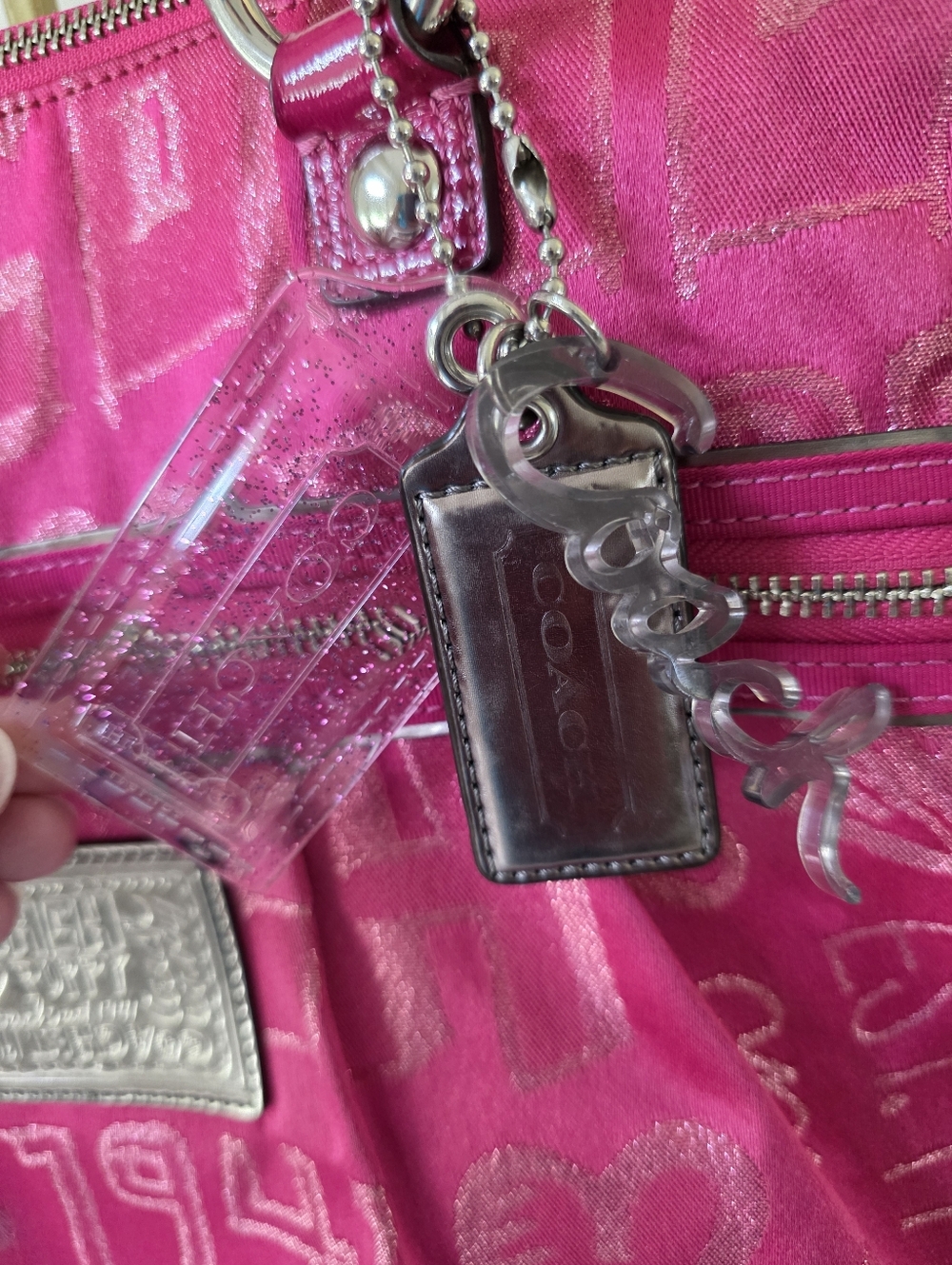 Coach Poppy Glam Tote Pink Story Patch Graffiti Print Canvas Limited Edition - Picture 3 of 15